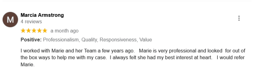 Marcia Armstrong Marie Drake Lawyer Boulder Colorado Google Review